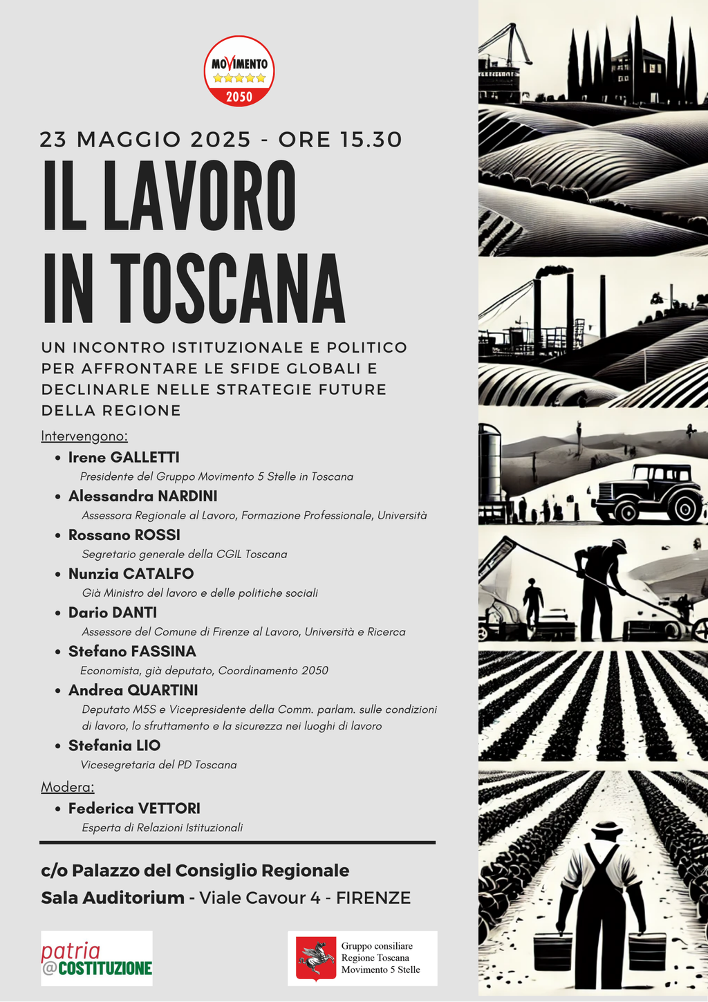 EVENTO: “IL LAVORO IN TOSCANA”un confronto pubblico tra politica, sindacato e istituzioni sulle sfide del presente e del futuro