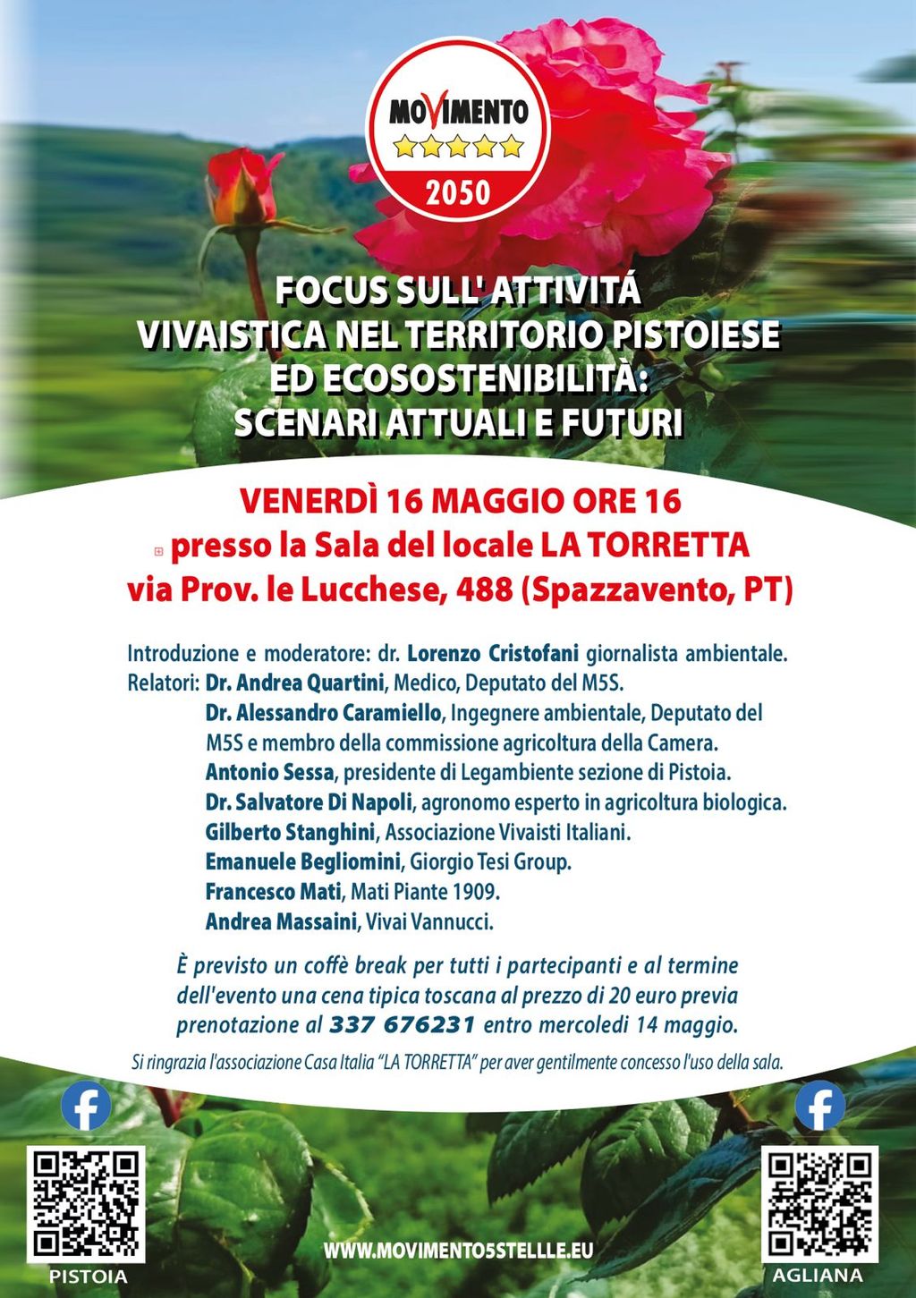 PISTOIA 16/05 : focus sull’attività vivaistica nel pistoiese, tra scenari attuali, futuri e sfide dello sviluppo sostenibile